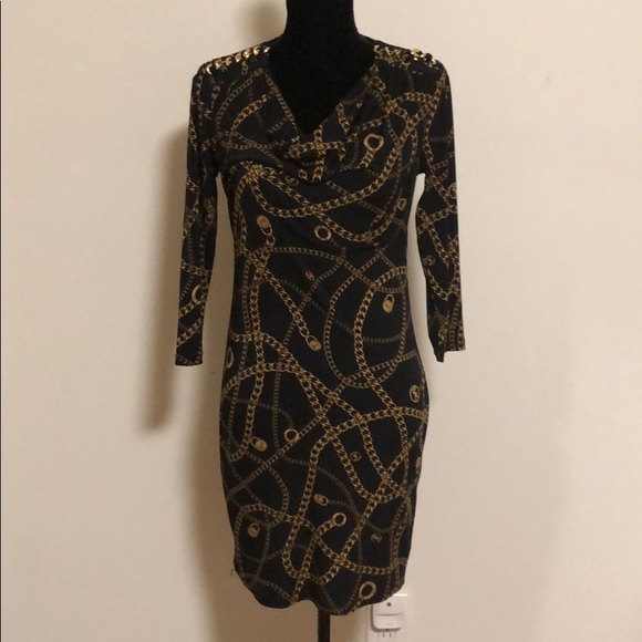 MICHAEL Michael Kors | Dresses | Michael Michael Kors Gold Chain Print Blue Dress | Poshmark MICHAEL Michael Kors | Dresses | Michael Michael Kors Gold Chain Print Blue Dress | Poshmark